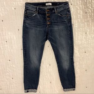 LOFT Curvy Skinny Ankle Jeans - Medium Wash Denim